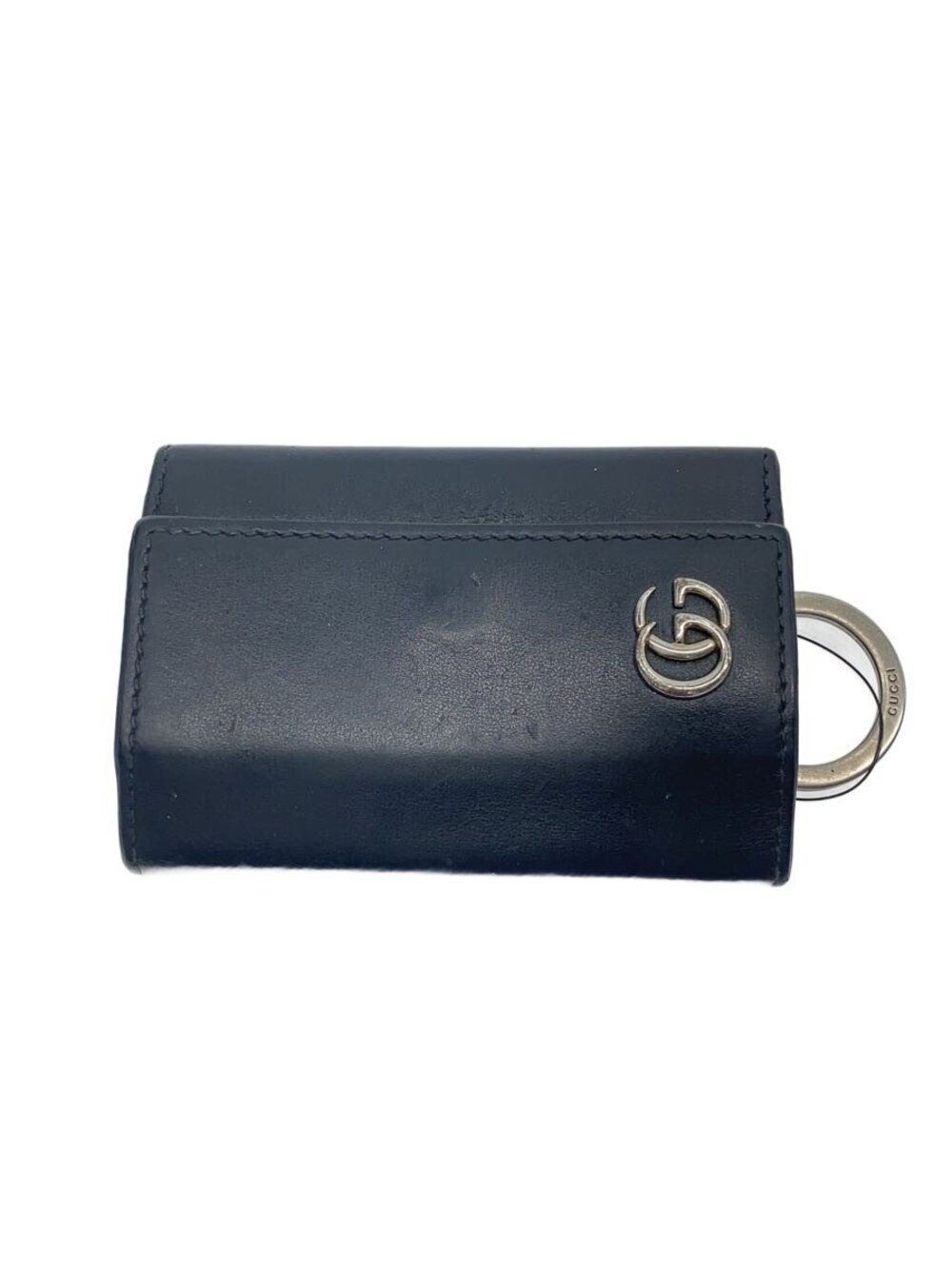 Gucci Key Case Wallet GG Marmont Leather Black